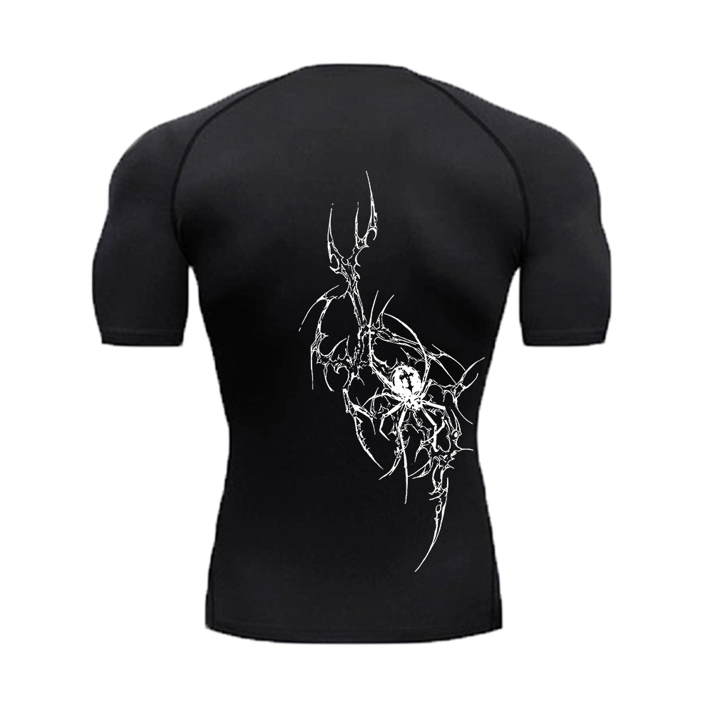 Black Clover Grimoire - Printed Running Fitness Compression T-shirt Summer