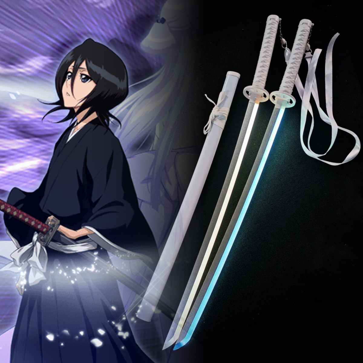 Black Clover Grimoire - Luminous Bleach Katana Led Light Rukia