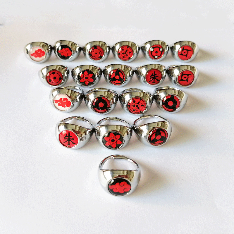 Naruto Headband Metal - Anime Sasuke Sharingan Rings Set Uchiha
