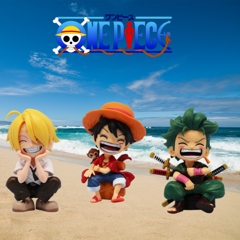 One Piece Straw Hat - One Piece Chibi Luffy Zoro Sanji