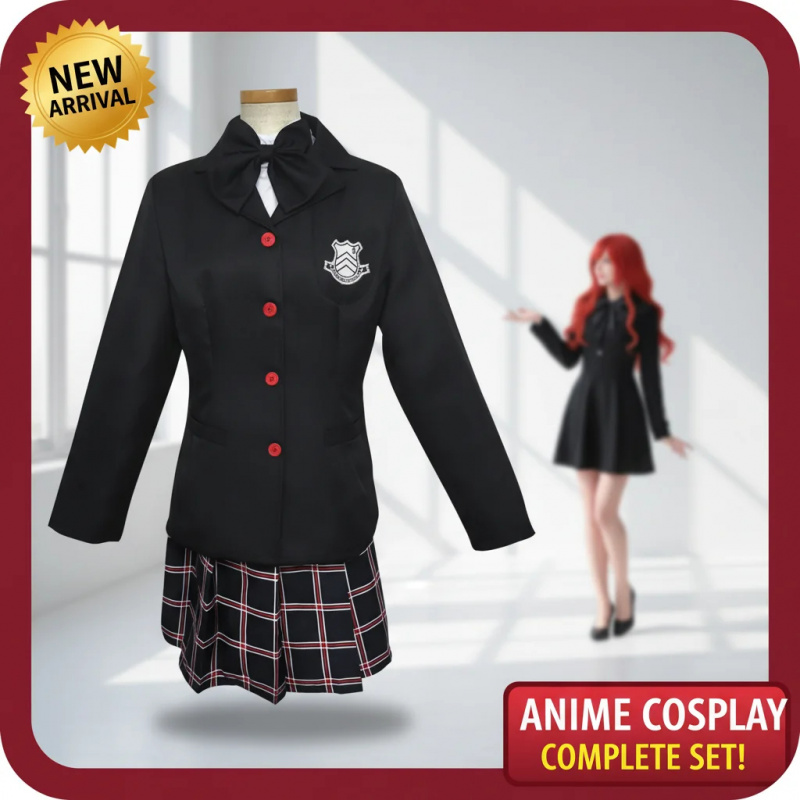 Anime Cosplay Red Hair - ▶❤Persona 5 Kasumi Yoshizawa Cosplay Costume