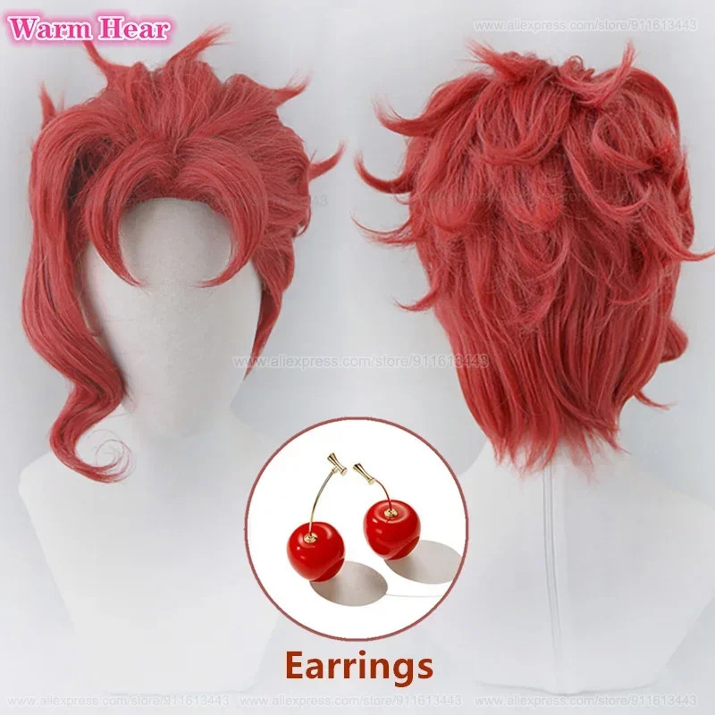 Noriaki Kakyoin Synthetic Unis - Anime Cosplay Red Hair recension och pris