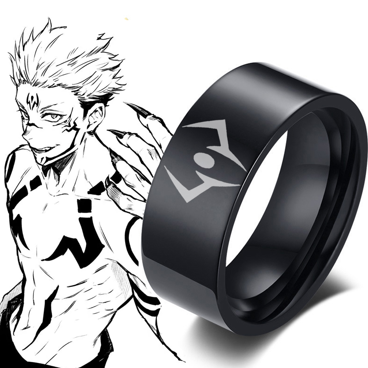 Anime Jujutsu Kaisen Rings Ryō - Black Clover Grimoire recension och pris