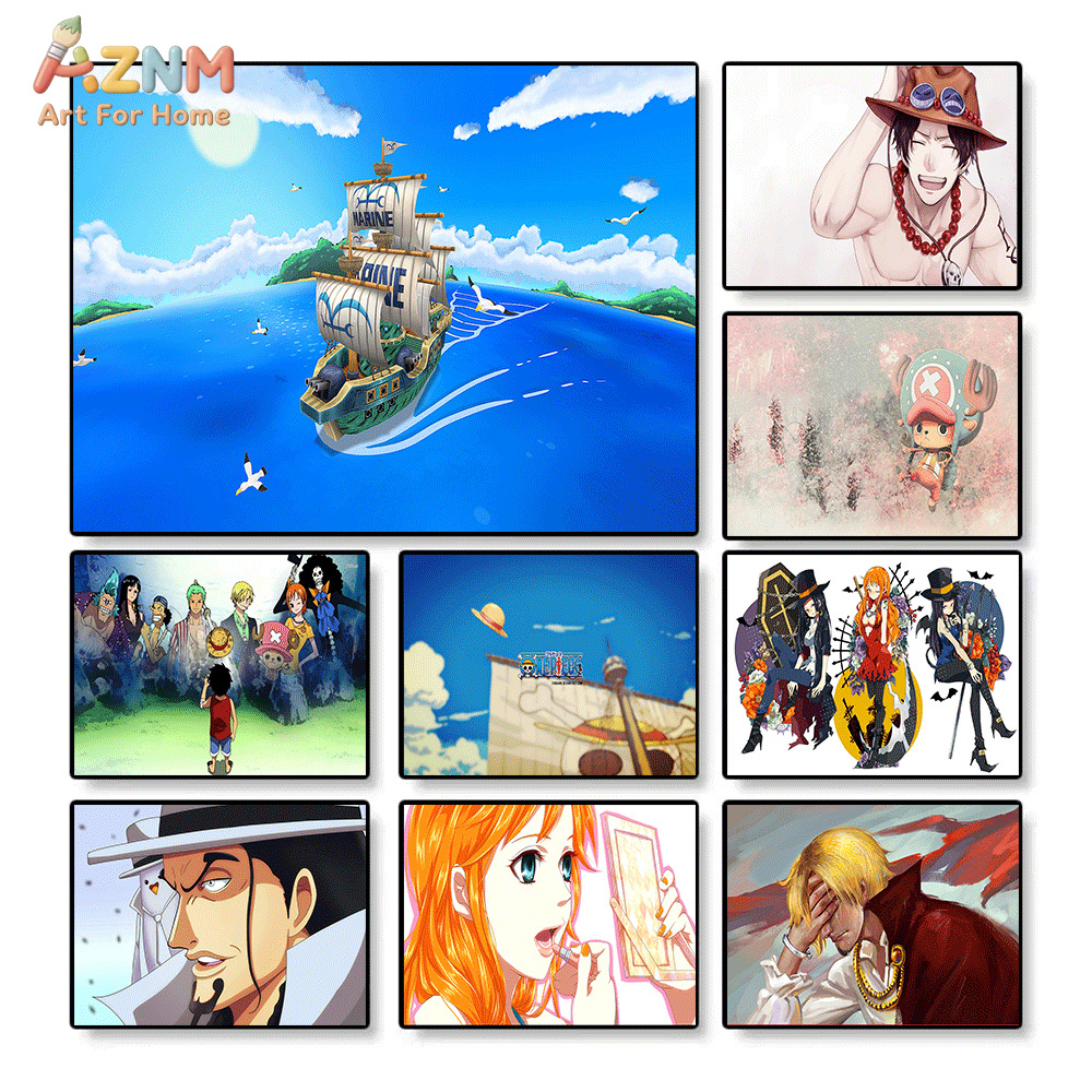 AZNM One Piece Anime Canvas Po - One Piece Straw Hat recension och pris