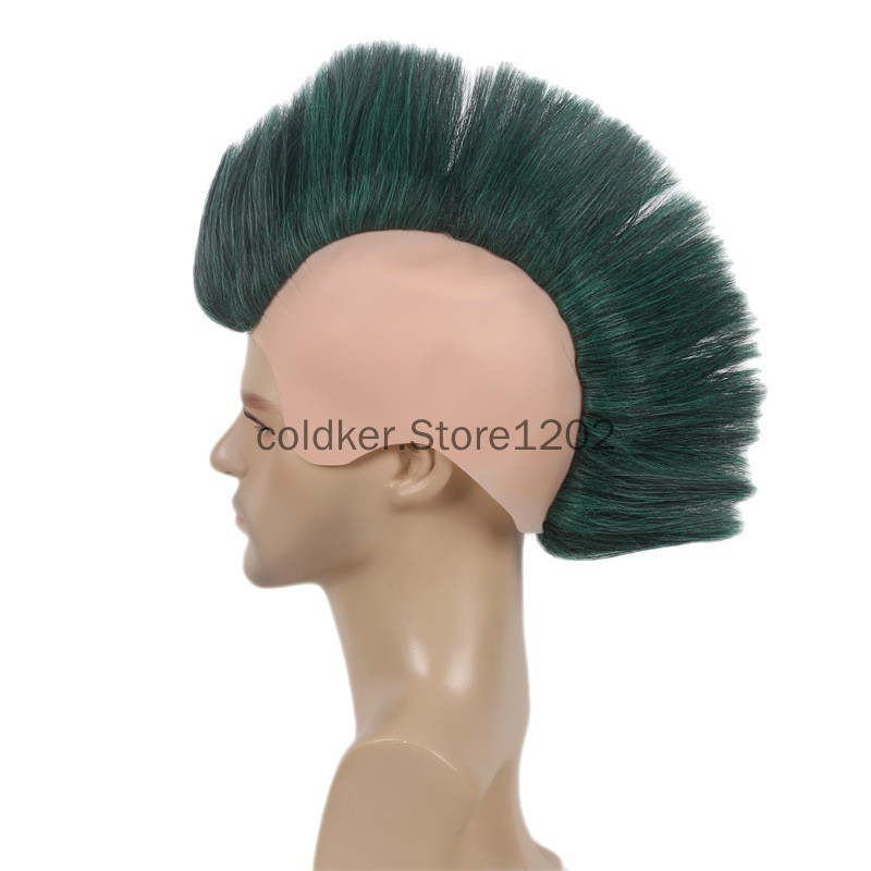 Men's Punk Mohawk Spiky Wig Re - Anime Cosplay Red Hair recension och pris