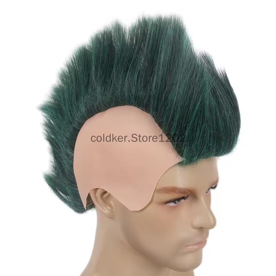 Men's Punk Mohawk Spiky Wig Re - Anime Cosplay Red Hair recension och pris