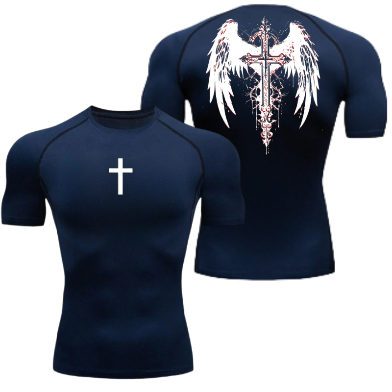Men's Cross Wing Print Compres - Black Clover Grimoire recension och pris