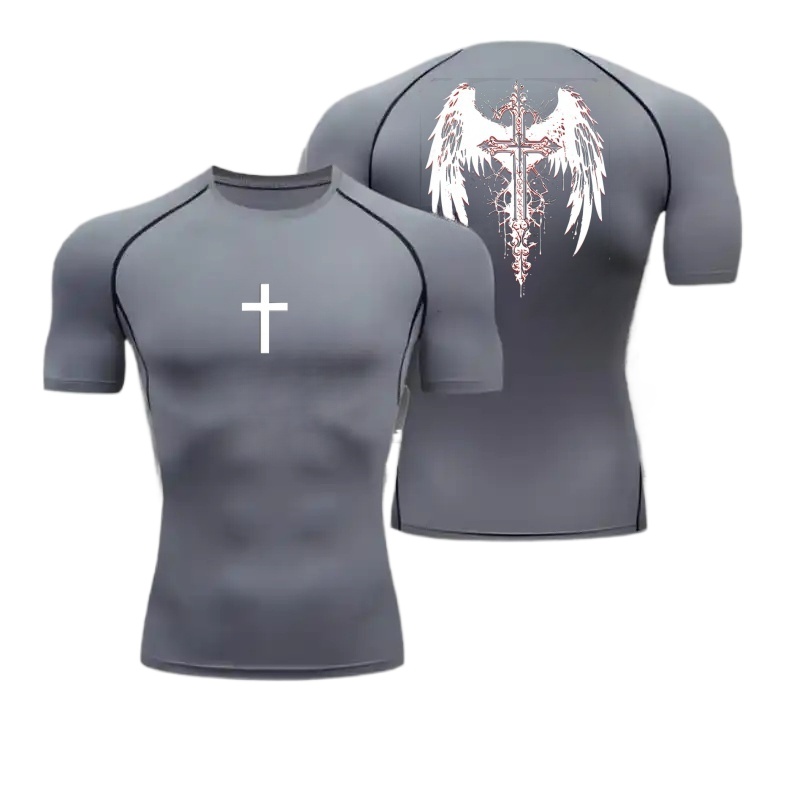 Men's Cross Wing Print Compres - Black Clover Grimoire recension och pris
