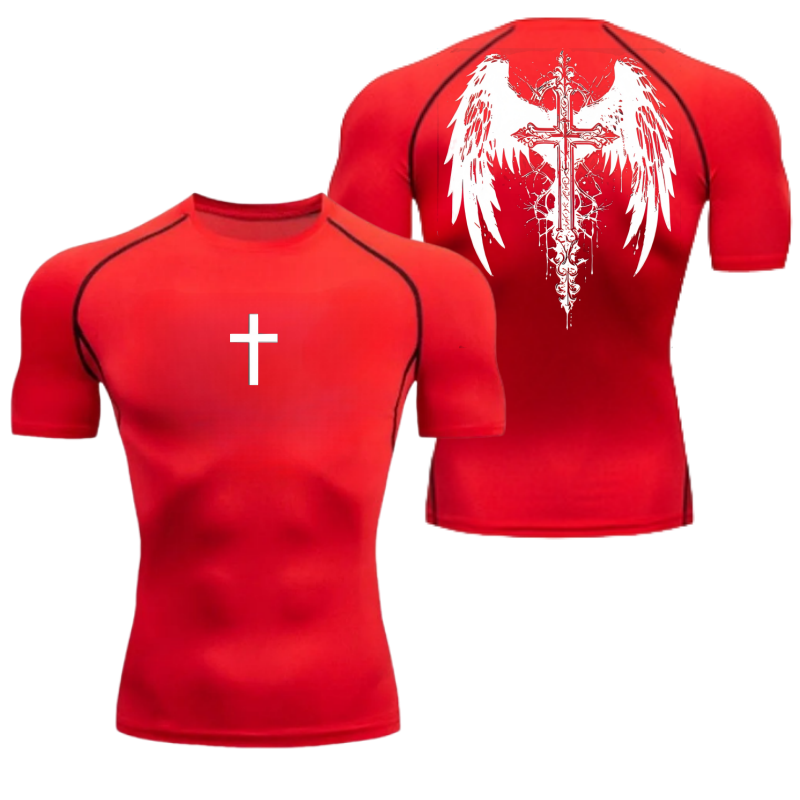Men's Cross Wing Print Compres - Black Clover Grimoire recension och pris