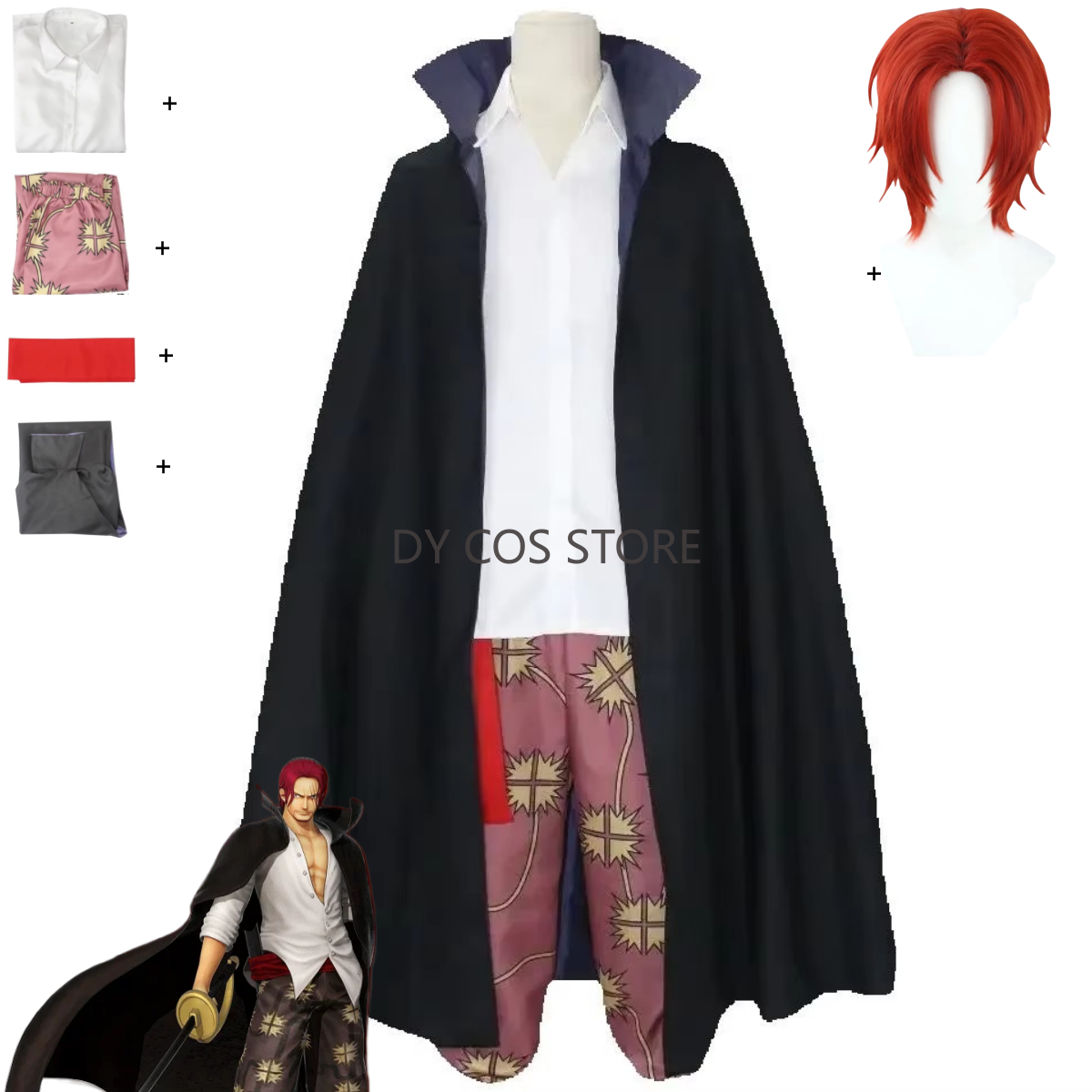Anime Red Hair Shanks Cosplay  - Anime Cosplay Red Hair recension och pris